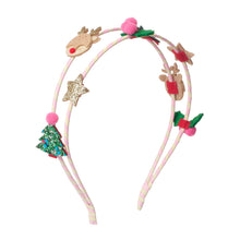 Load image into Gallery viewer, Decorative headband with Christmas-themed accessories on a white background