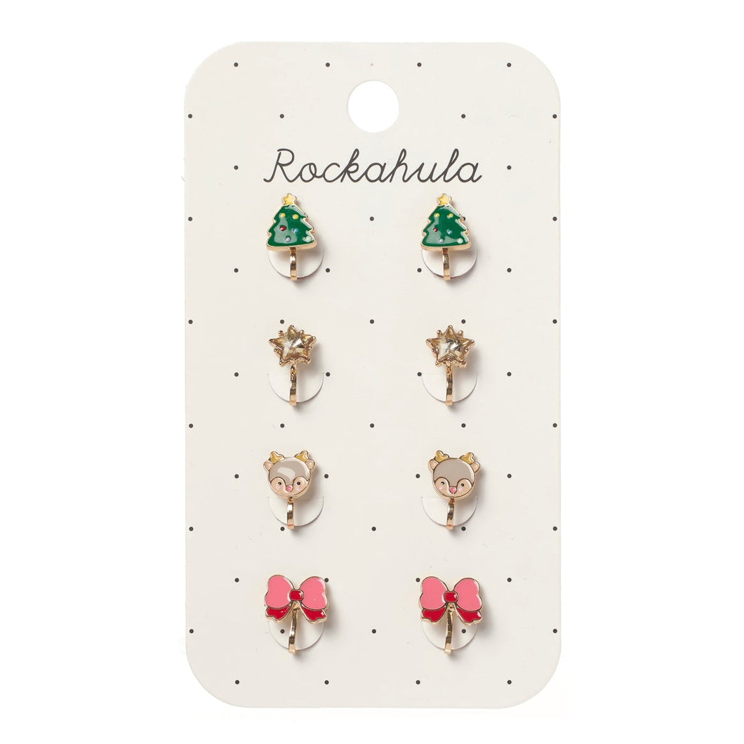 Set of earrings on a Rockahula branded card