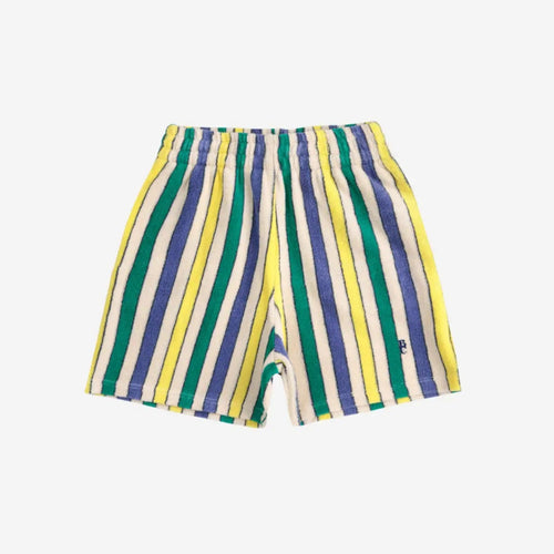 Multicolor Stripes terry cloth bermuda shorts