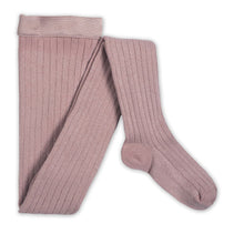 將圖片載入圖庫檢視器 Amélie - Glitter Ribbed Tights - Vieux Rose