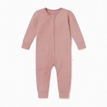 Load image into Gallery viewer, Ribbed Clever Zip Sleepsuit - Rose