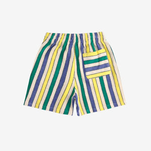 Multicolor Stripes terry cloth bermuda shorts