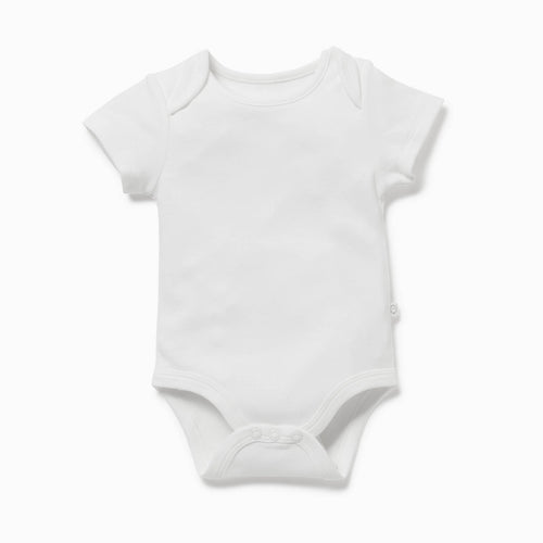 Short Sleeve Bodysuit - White