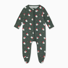 將圖片載入圖庫檢視器 Santa Print Clever Zip Sleepsuit