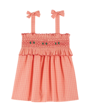 將圖片載入圖庫檢視器 Peony gingham scalloped smocked strapless top