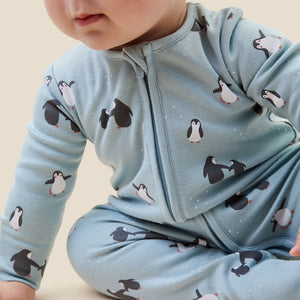 Penguin Print Clever Zip Sleepsuit