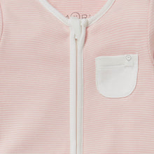 Load image into Gallery viewer, Clever Zip Sleepsuit - Blush Stripe