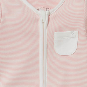 Clever Zip Sleepsuit - Blush Stripe