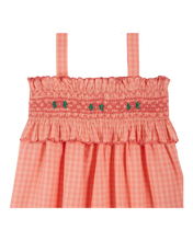 將圖片載入圖庫檢視器 Peony gingham scalloped smocked strapless top