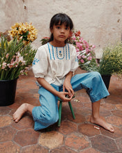 Load image into Gallery viewer, Ecru hand-embroidered blouse