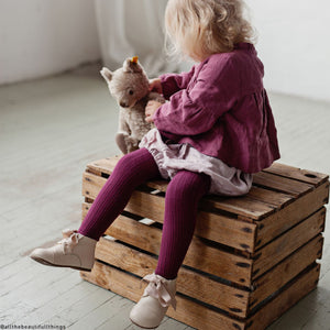 Copy of Louise - Ribbed Tights - Bois de Rose