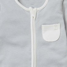 Load image into Gallery viewer, Clever Zip Sleepsuit - Blue Stripe