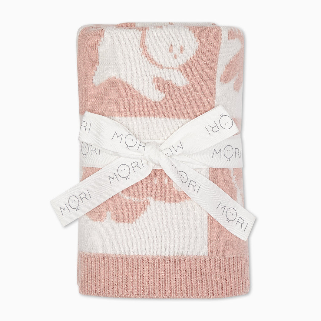 MORI Animal Patchwork Blanket - Blush