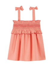將圖片載入圖庫檢視器 Peony gingham scalloped smocked strapless top