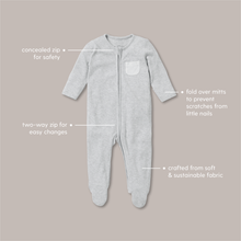 Load image into Gallery viewer, Clever Zip Sleepsuit - Blush Stripe