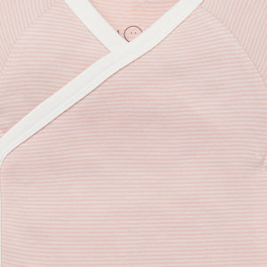 Short Sleeve Kimono Bodysuit - Blush Stripe