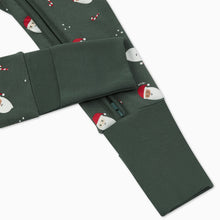 Load image into Gallery viewer, Santa Print Clever Zip Sleepsuit