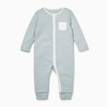 Load image into Gallery viewer, Clever Zip Sleepsuit - Blue Stripe