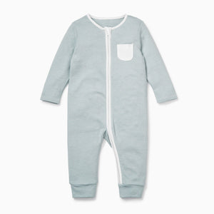 Clever Zip Sleepsuit - Blue Stripe