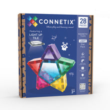 Load image into Gallery viewer, Connetix magnetic tiles packaging with colorful tiles on a white background