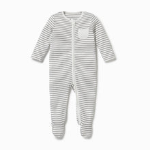 將圖片載入圖庫檢視器 Clever Zip Sleepsuit - Grey Stripe