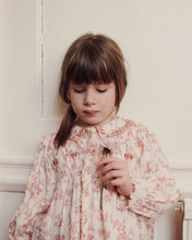 將圖片載入圖庫檢視器 Blouse Ecru and pink smocked ROSALIE