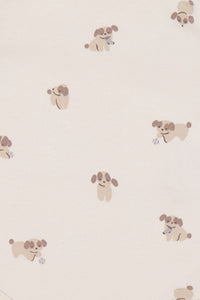 Organic Cotton Hudson Short Sleeve Bodysuit - Sasha Puppy Tofu