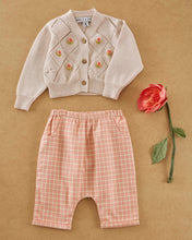 Load image into Gallery viewer, Hand-embroidered ecru organic cotton cardigan