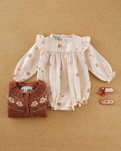 Load image into Gallery viewer, Pale pink flowers romper