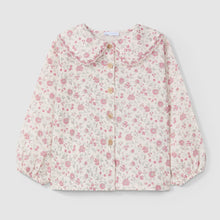 Load image into Gallery viewer, Blouse in organic gauze with delicate lace detail