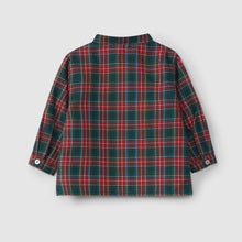 將圖片載入圖庫檢視器 Mandarin collar plaid shirt