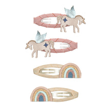 Load image into Gallery viewer, Winged unicorn &amp; rainbow clic clacs