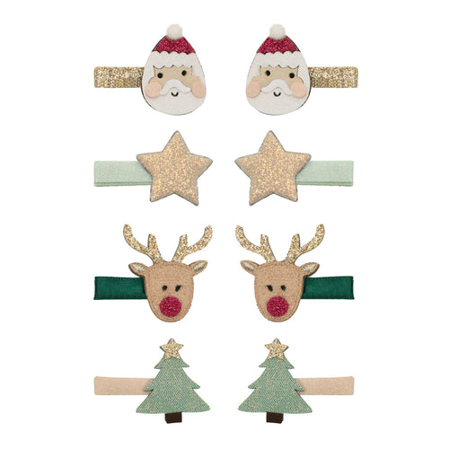 Santa & rudolph mini clips