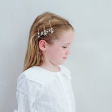 Load image into Gallery viewer, Young girl wearing star-shaped hair accessories with a plain background