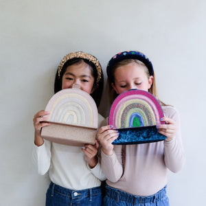 Pink rainbow jewellery box