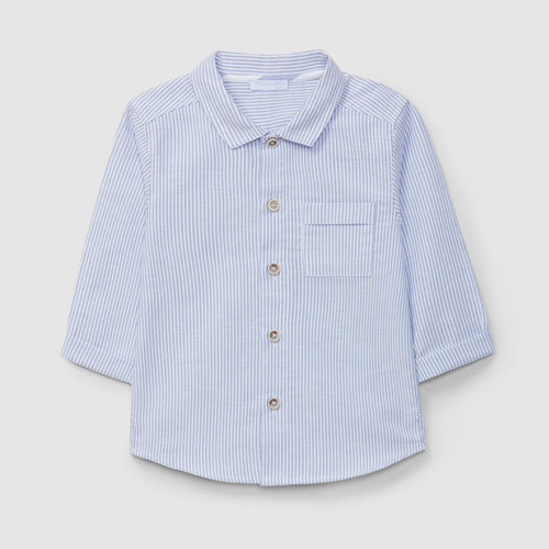 Striped Oxford fabric shirt