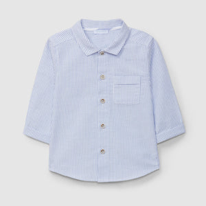 Striped Oxford fabric shirt