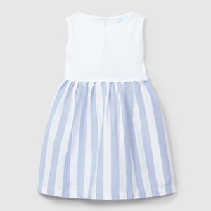 Open-back striped dress