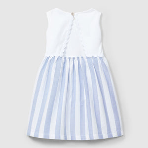 Open-back striped dress