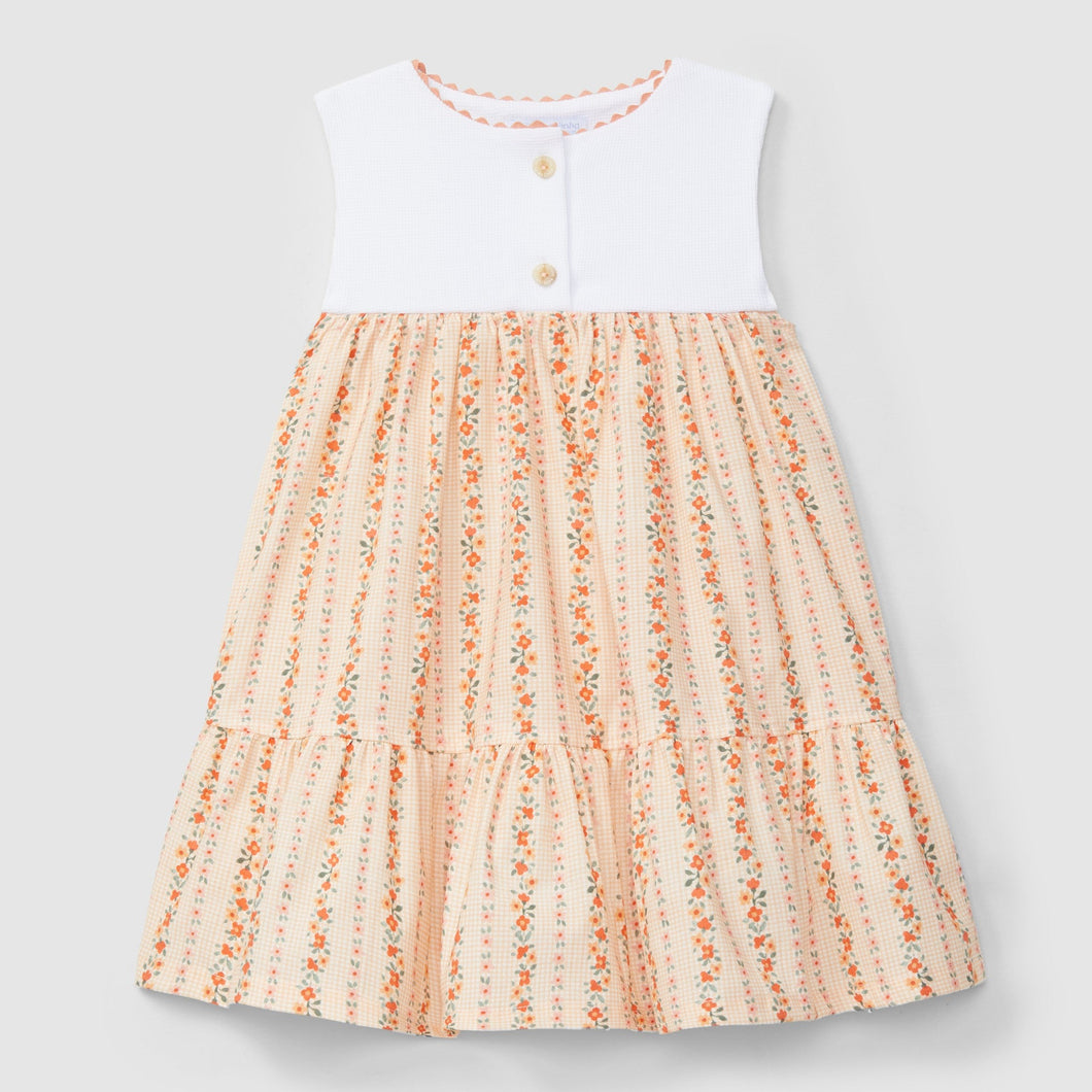 Dress micro-vichy and flowers