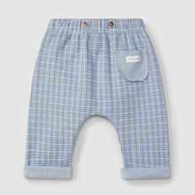 Load image into Gallery viewer, Pull-up pants in jacquard jersey with tattersall