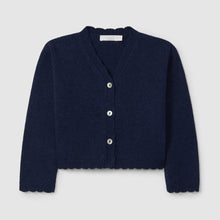 Load image into Gallery viewer, Navy blue cardigan on a light gray background