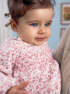 Floral dress with smocking