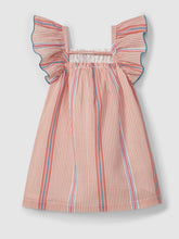 將圖片載入圖庫檢視器 Fuchsia jacquard striped dress by Laranjinha showcasing a stylish, textured pattern and elegant fit.