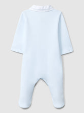Load image into Gallery viewer, Babygrow with pointy collar and cross stitch detail