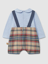 將圖片載入圖庫檢視器 Two-in-one check and piqué romper