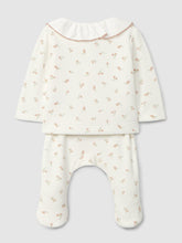Load image into Gallery viewer, Two-piece set in floral print velvet