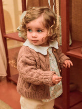 將圖片載入圖庫檢視器 Floral corduroy blouse with embroidered collar