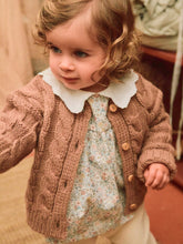 將圖片載入圖庫檢視器 Floral corduroy blouse with embroidered collar