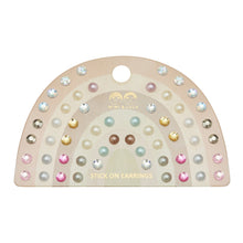 將圖片載入圖庫檢視器 Pink gem &amp; pearl stick on earrings